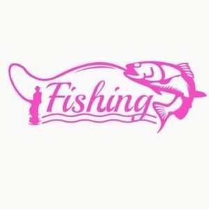 Fisherman Fishing Line Hook Fish Water Vinyl Graphic Auto‎ Laptop Decal Sticker
